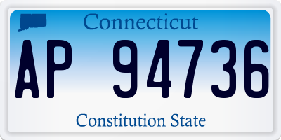 CT license plate AP94736