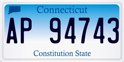 CT license plate AP94743
