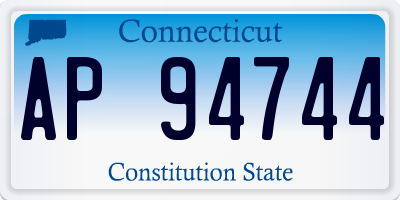 CT license plate AP94744
