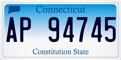 CT license plate AP94745