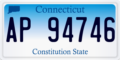 CT license plate AP94746