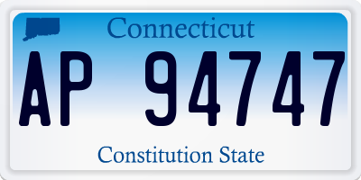 CT license plate AP94747