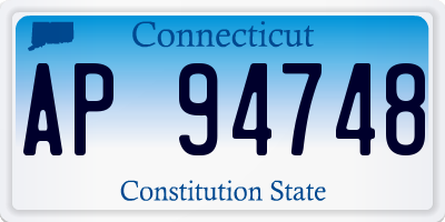 CT license plate AP94748