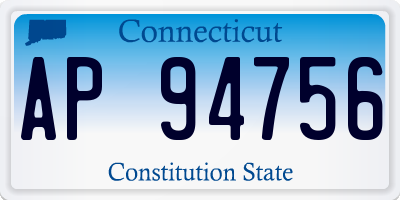 CT license plate AP94756