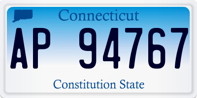 CT license plate AP94767