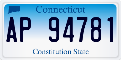 CT license plate AP94781