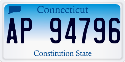CT license plate AP94796
