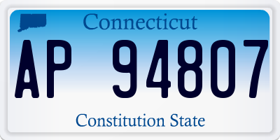 CT license plate AP94807