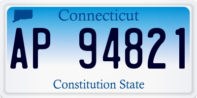 CT license plate AP94821