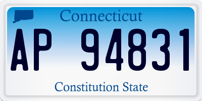 CT license plate AP94831