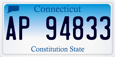 CT license plate AP94833