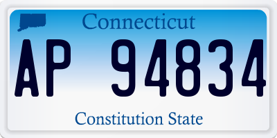 CT license plate AP94834