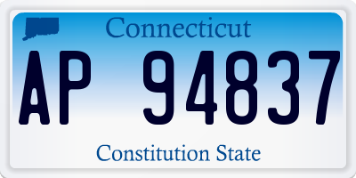 CT license plate AP94837