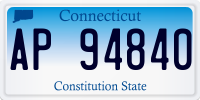 CT license plate AP94840