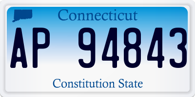 CT license plate AP94843