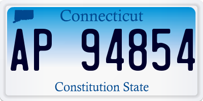 CT license plate AP94854