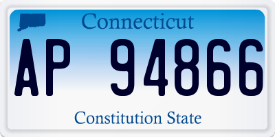 CT license plate AP94866