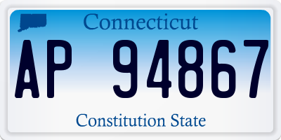 CT license plate AP94867