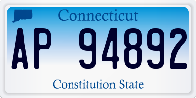 CT license plate AP94892