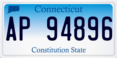 CT license plate AP94896