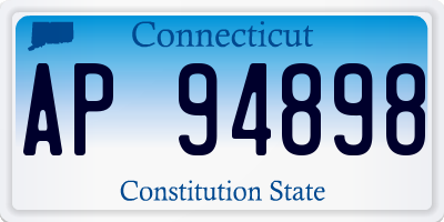 CT license plate AP94898