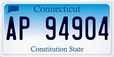 CT license plate AP94904
