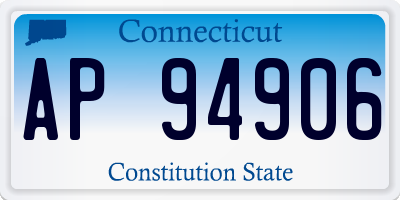 CT license plate AP94906