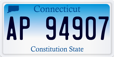 CT license plate AP94907