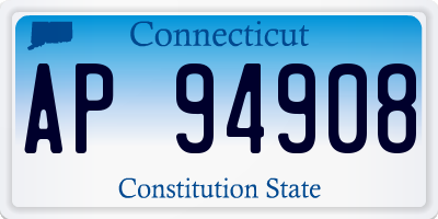 CT license plate AP94908