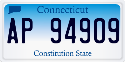 CT license plate AP94909
