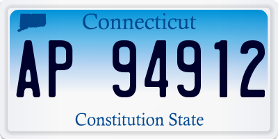 CT license plate AP94912