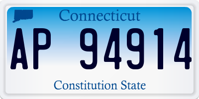 CT license plate AP94914