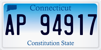 CT license plate AP94917
