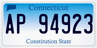 CT license plate AP94923