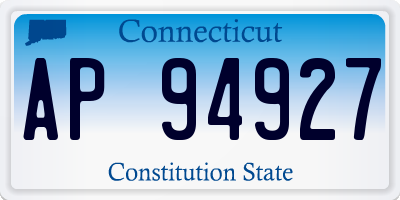 CT license plate AP94927