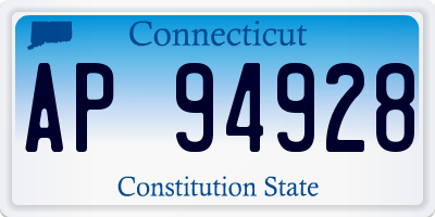 CT license plate AP94928