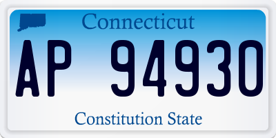 CT license plate AP94930