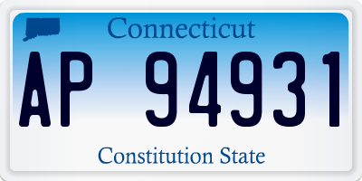 CT license plate AP94931