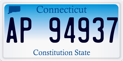 CT license plate AP94937