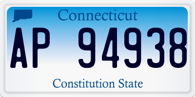CT license plate AP94938