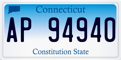 CT license plate AP94940