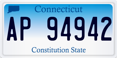 CT license plate AP94942