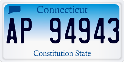 CT license plate AP94943