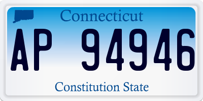 CT license plate AP94946