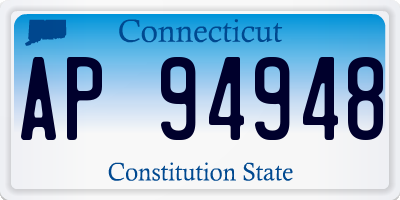 CT license plate AP94948