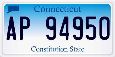 CT license plate AP94950