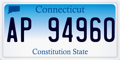 CT license plate AP94960
