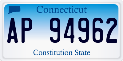CT license plate AP94962