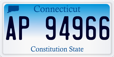 CT license plate AP94966