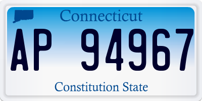 CT license plate AP94967